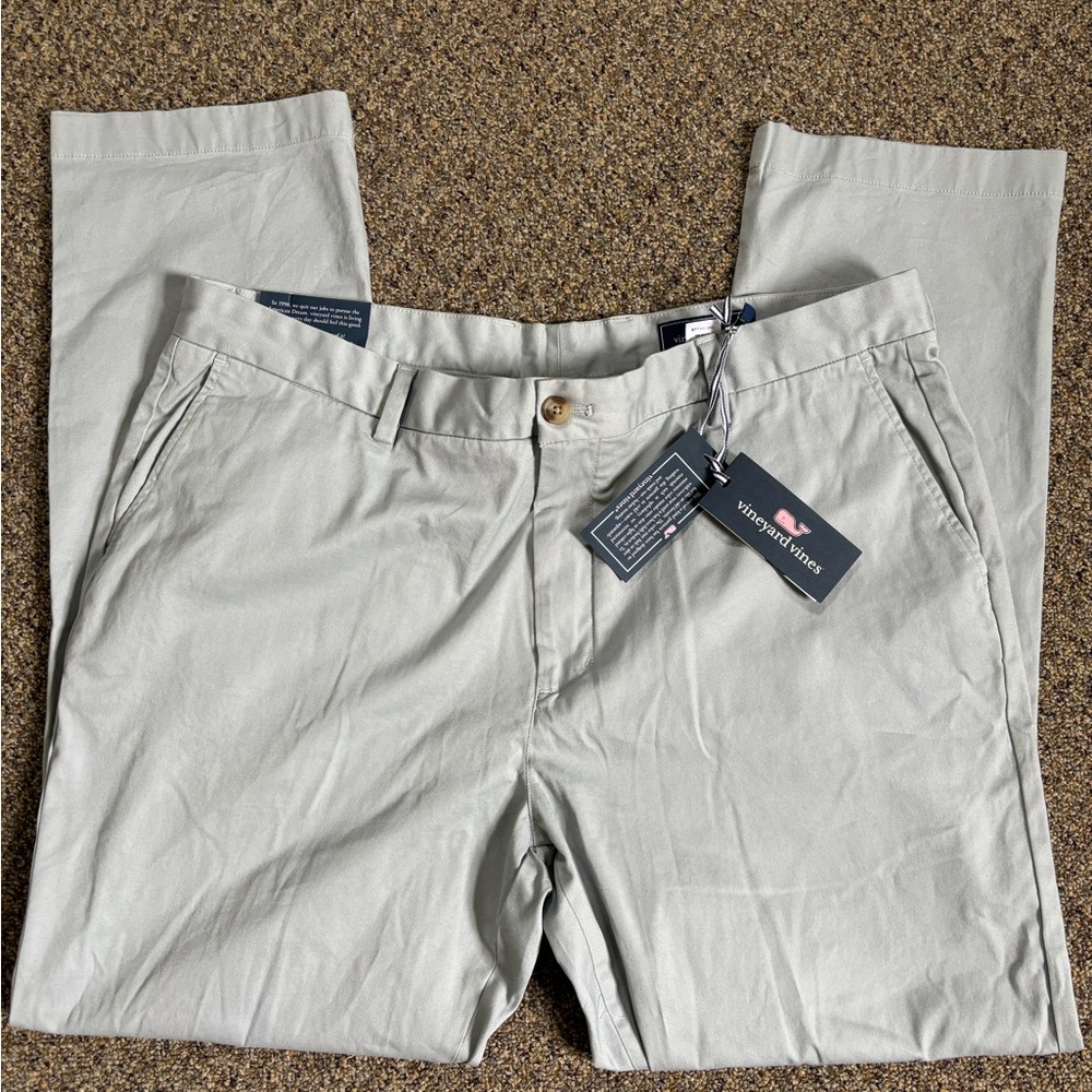 Vineyard Vines Gray Chino Pants Lightweight Cotton Blend